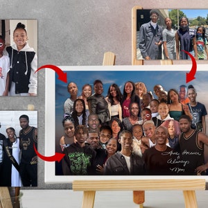 PHOTO MERGE Add people to photo Memorial Gift Add Deceased Loved One Digital Download Family Portrait From Different Photos Combine Photos