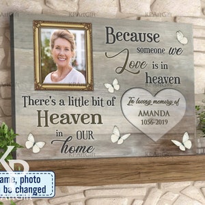 In loving memory of Mom Canvas, Personalized Memorial Gift For Loss Of Mom, Dad In Loving Memory Sympathy Canvas - Memorial Canvas