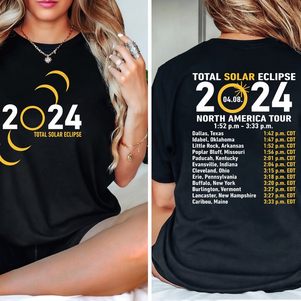 Total Eclipse 2024 Png April 8th 2024 Solar Eclipse Shirt Etsy UK