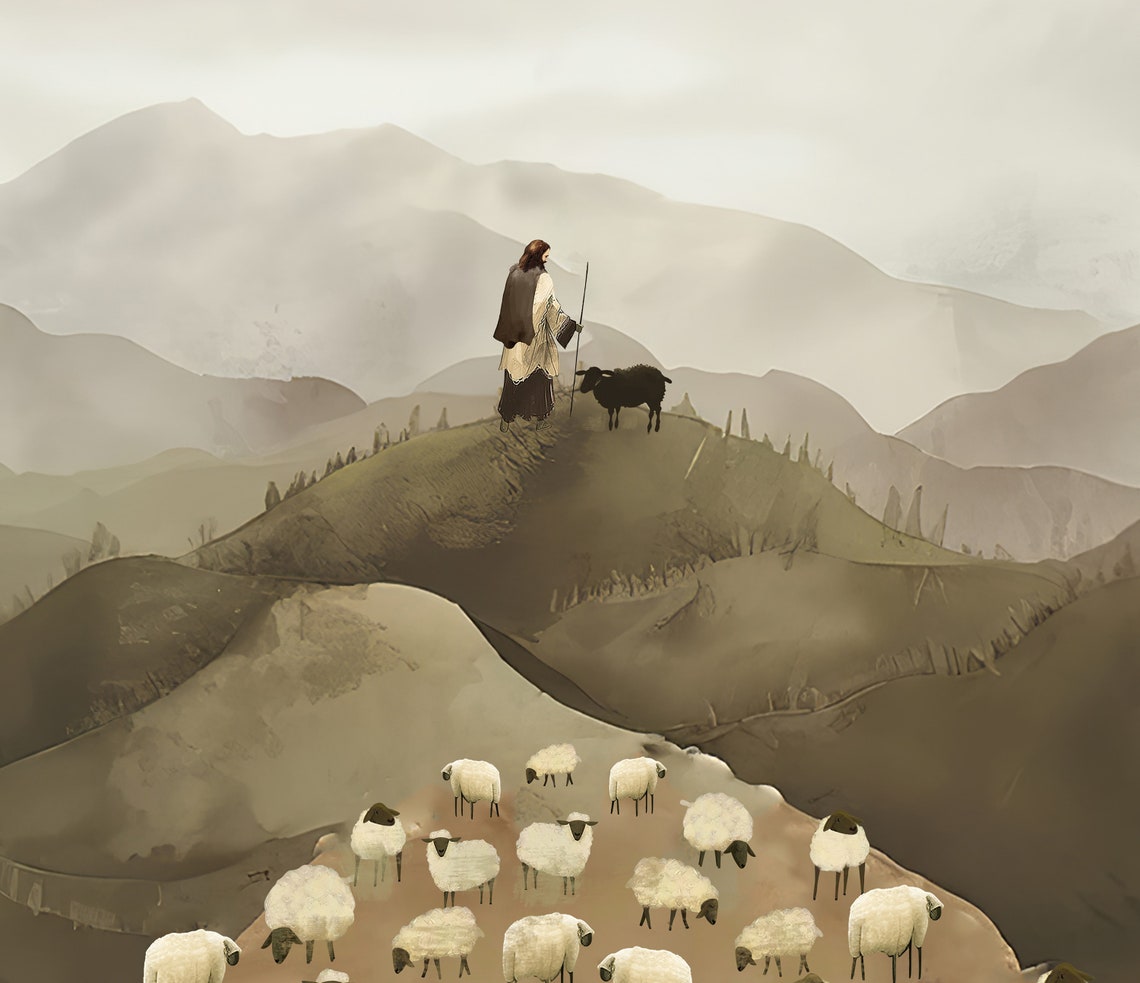 Jesus Leaves the 99 to Rescue One DIGITAL FILE, Parable of the Lost ...