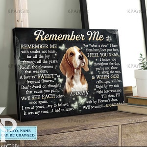 Custom Photo Dog Cat Canvas, Remember me Memorial canvas, Vintage window,  Dog Cat Memorial Canvas,  Pets in Remembrance, Memorial sign