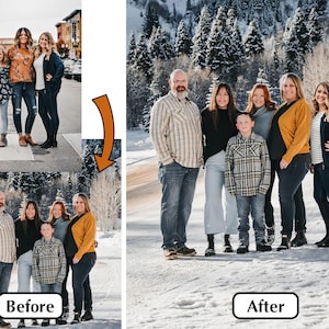 Photo merge, add people to photo, Add Deceased Loved One Digital Download, Family Painting From Photo, Unique Remembrance PNG file