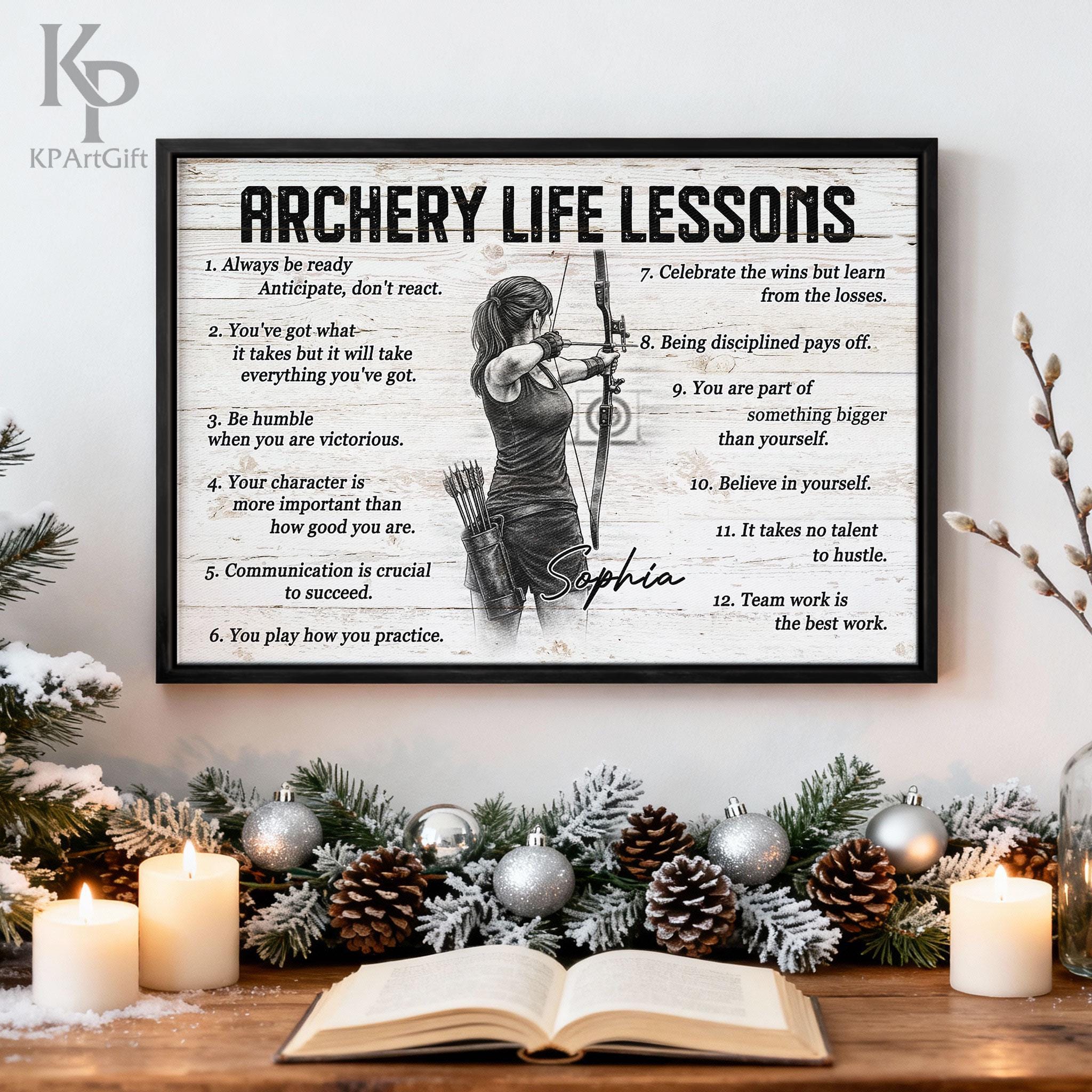 Archery Life Lessons Canvas Poster, Favorite Songs Playlist, Mother Day ...