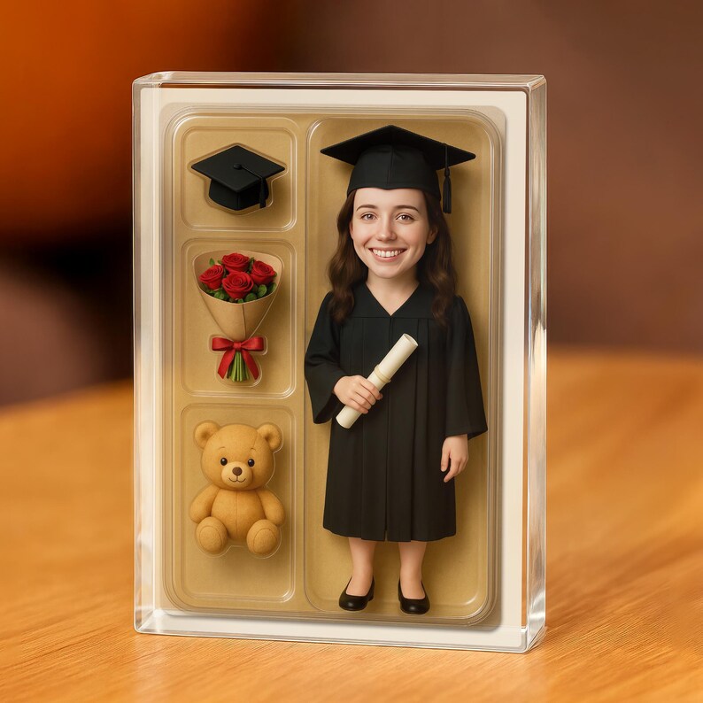 Graduation Custom Figure Plaque, Personalized Acrylic Block, Graduation ...