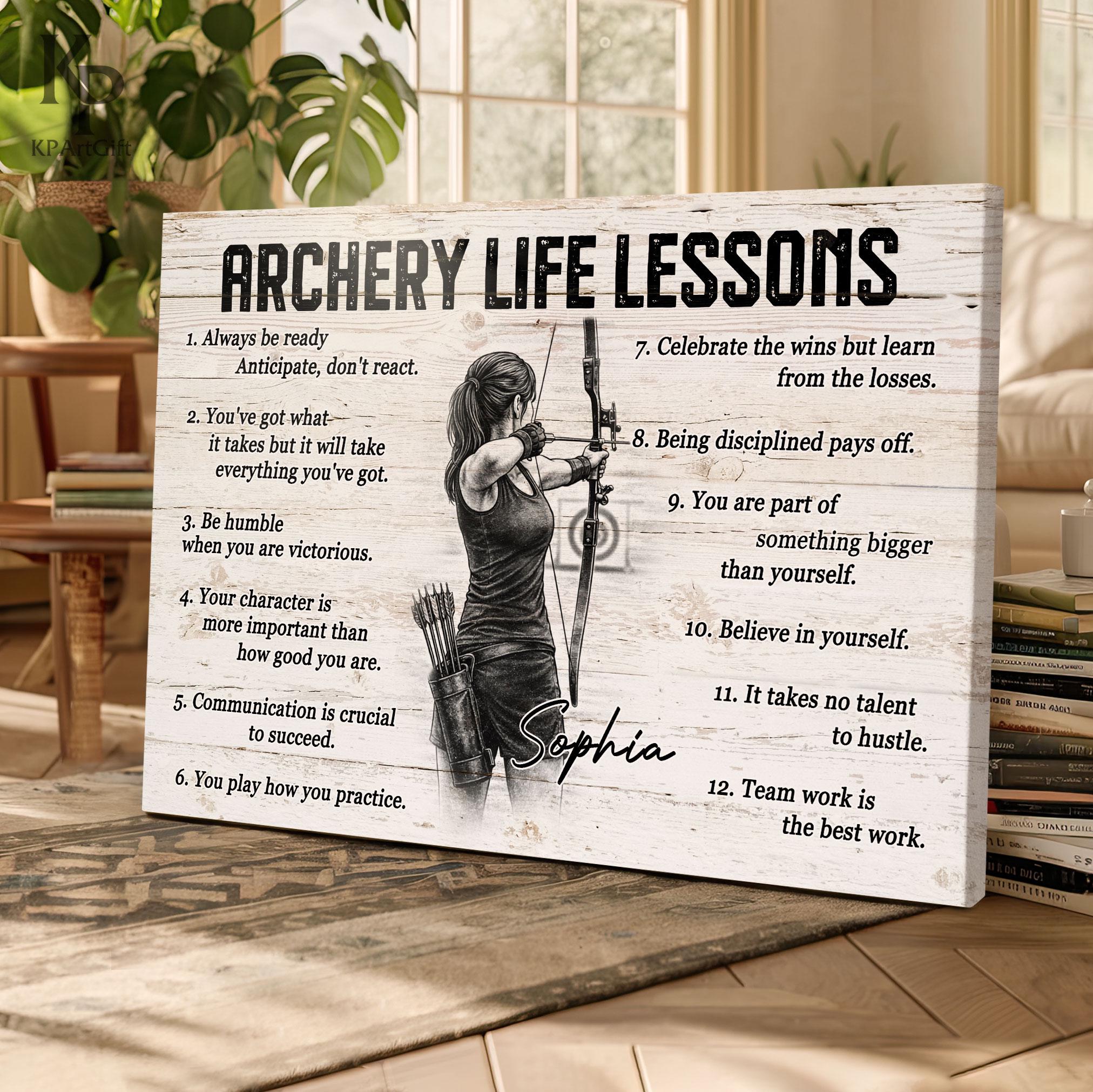 Archery Life Lessons Canvas Poster, Favorite Songs Playlist, Mother Day ...