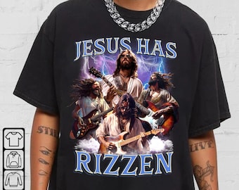 Jesús tiene guitarra Rizzen Diseño de camiseta divertida PNG, Jesús tiene Rizzen Png, Jesús toca la guitarra Jesús cristiano Png, Jesús retro Png, Descargar PNG