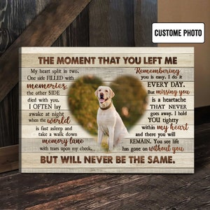 Custom Photo Pet Memorial Canvas, Dog Passed Away Gift, Pets In Remembrance, Dog Memorial Gift, Pet Loss Gifts, Loss of Dog Gift, Dog Canvas