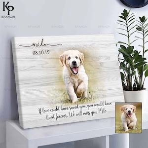 Custom Dog Memorial Passing Gift Pet Loss Frame Portrait Photo Canvas,  Pets In Remembrance, Pet Gift Canvas When Tomorrow Starts Without Me