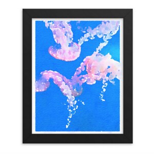 Jellyfish Watercolor Digital Art Printable Download High Quality Image
