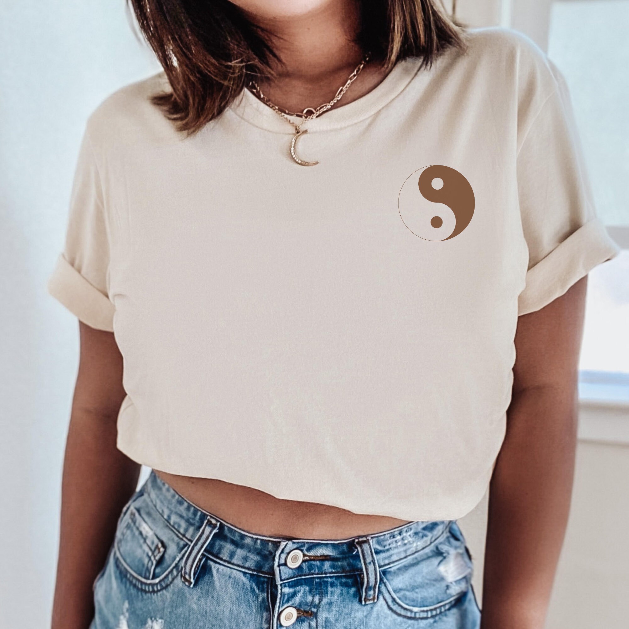 Find Your Balance Yin Yang Butterfly Girls T-shirt, Retro