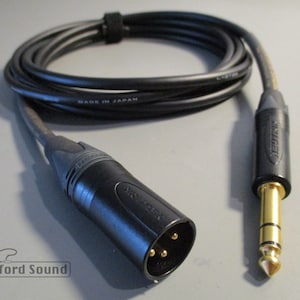 Canare L-2T2S Balanced Cable | Gold XLR Male to 1/4&quot; TRS | Lifetime Warranty