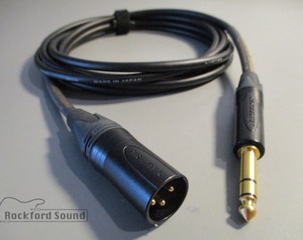 Canare L-2T2S Balanced Cable | Gold XLR Male to 1/4" TRS | Lifetime Warranty