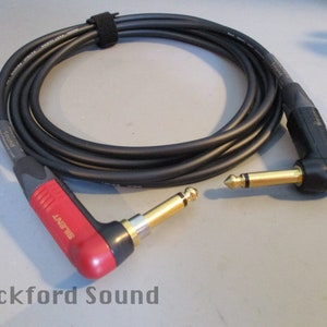 Mogami W2319 Mini Studio Instrument Cable - Gold Neutrik Right Angle to Right Angle SilentPlug