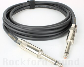 Mogami W2524 Classic Guitar Cable, Nickel G&H Bigfoot 1/4&quot; TS Plugs, Choose Plug Configuration