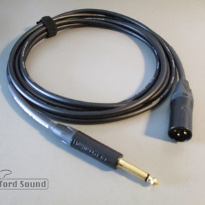 Canare L-4E6S Star Quad Unbalanced Interconnect | Gold Neutrik XLR Male to 1/4&quot; TS