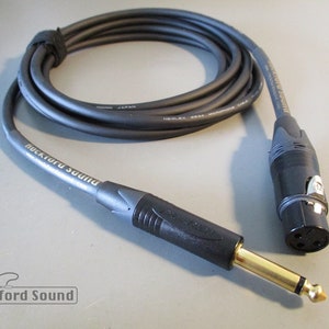 Mogami W2534 Quad Wire Unbalanced Interconnect | Gold Neutrik XLR Female to 1/4&quot; TS