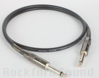 Mogami W3082 High Clarity Amp Speaker Cable, Nickel G&H High Clarity 1/4" TS Plugs, Choose Configuration