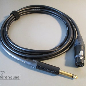 Canare L-4E6S Star Quad Unbalanced Interconnect | Gold Neutrik XLR Female to 1/4&quot; TS