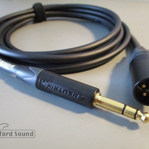 Mogami W2549 Balanced Cable, Gold XLR Male to 1/4&quot; TRS, Multiple Color Options