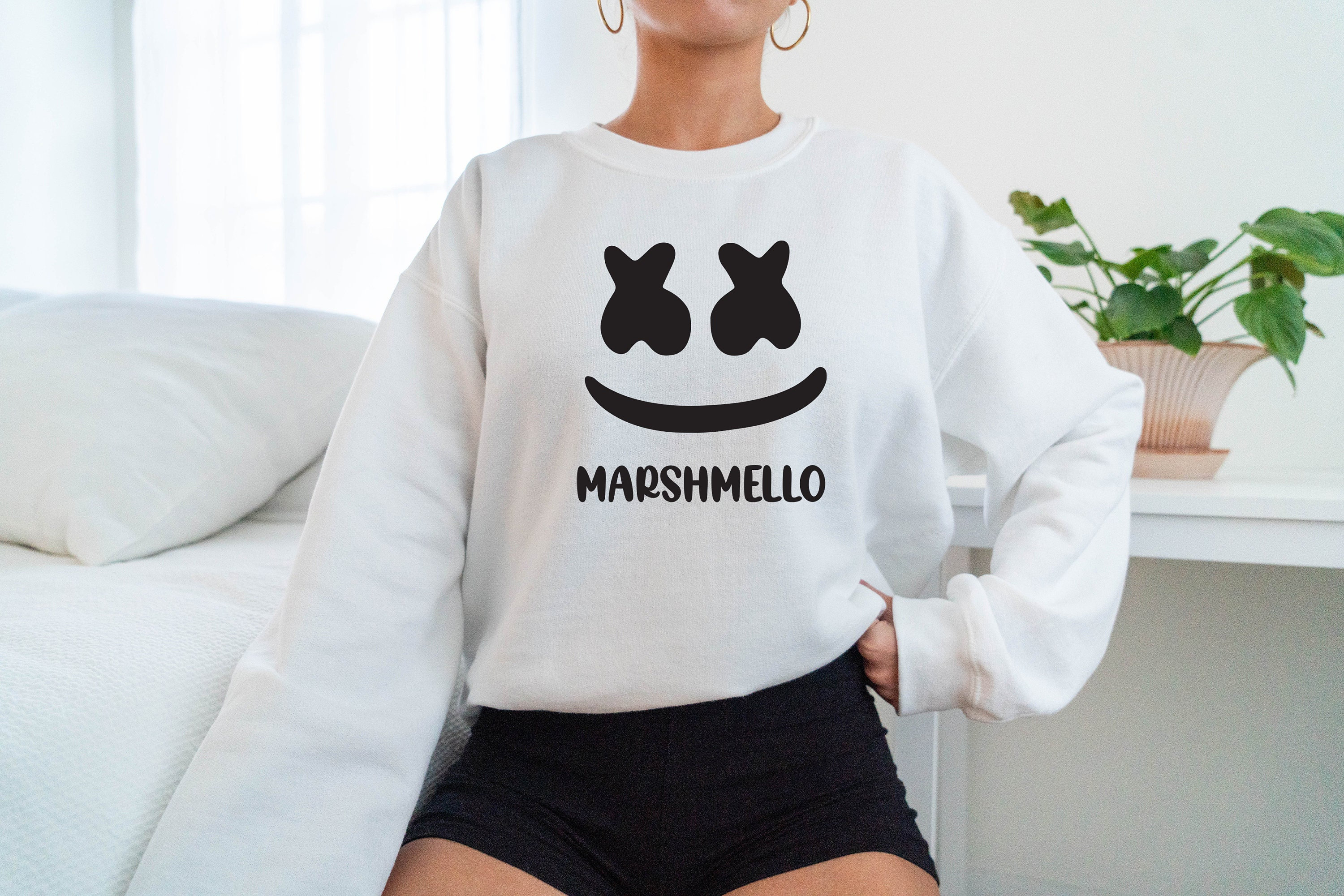 Buy Marshmello Sweatshirt Cute Marshmallow Hoodie Funny Cute Online in India  - Etsy