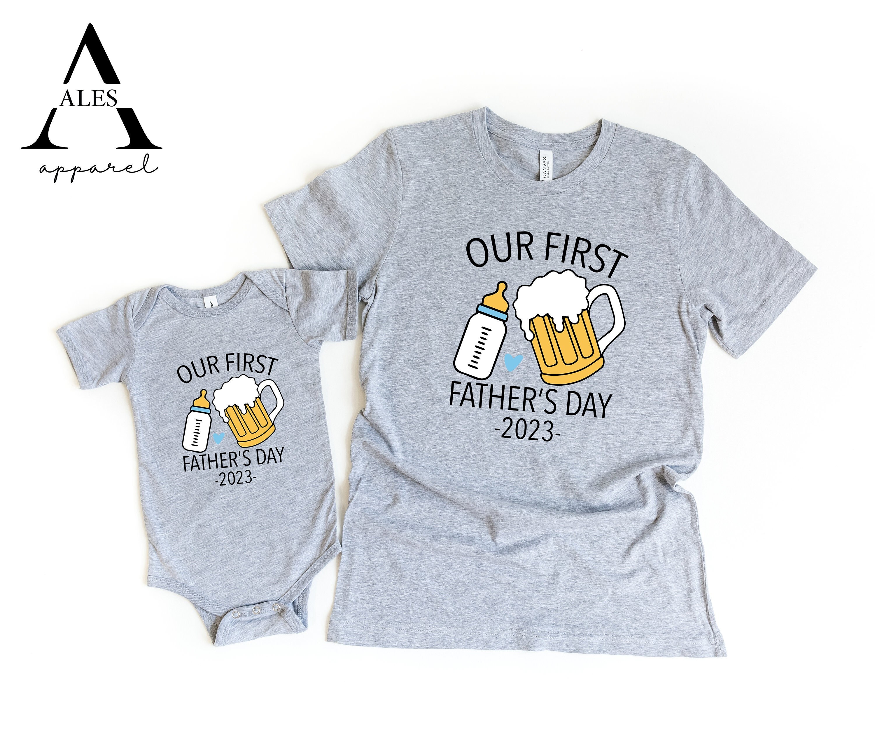 First Fathers Day Shirt
 Our First Fathers Day Shirt First Time Dad Gift Daddy and Me Etsy