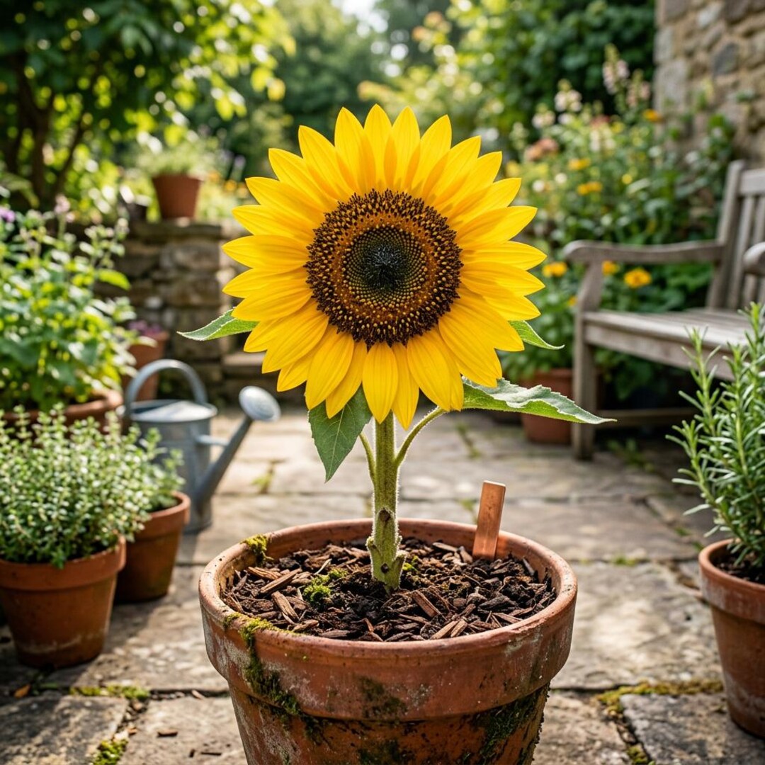 100 Dwarf Sunspot Sunflower Seeds for Planting - Giant Yellow Blooms on ...