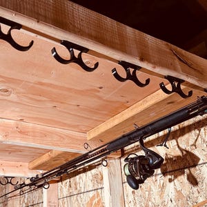ceiling mounted fishing rod holder plans Stillwater Pole Storage Rack Available in 23.5 and 36 lengths DIY Fishing Rod Rack For