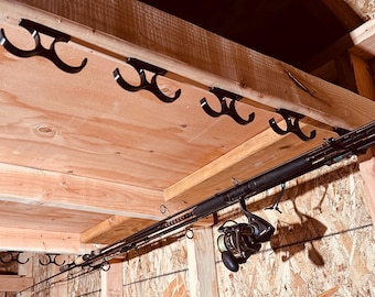 Fishing rod ceiling organizer
