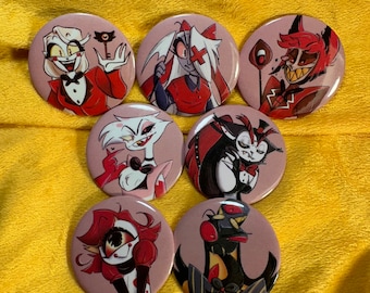 Hazbin Hotel Button Set