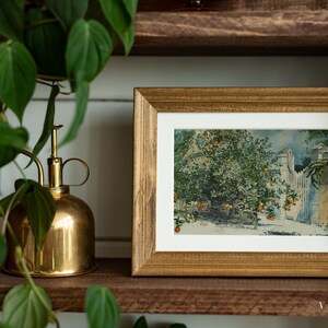 Vintage Farmhouse Orange Trees Print Spring Fruit Tree Country Garden Farm White Gate Oil Painting Digital PRINTABLE Wall Art image 3