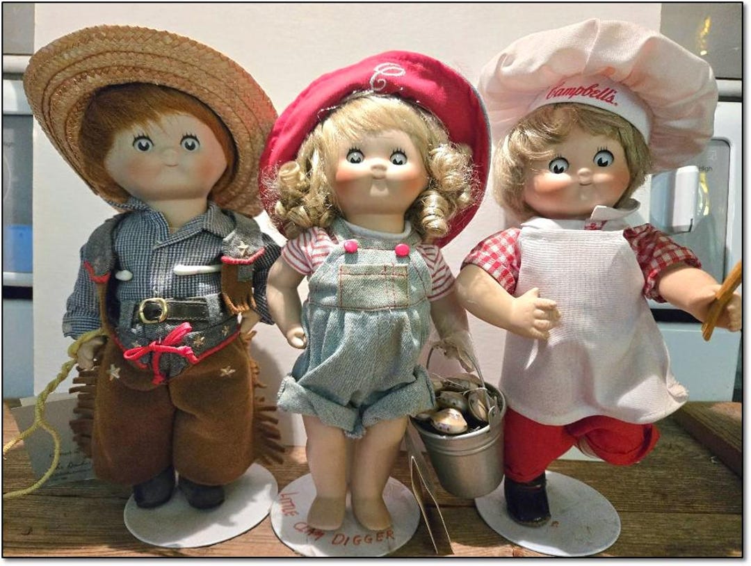 Vintage 1995-96 Campbell Soup Kids Googly Dolls by the Danbury