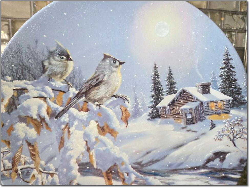 Vintage 1993 “white Night” 8.25” Wings of Winter Collector’s Plate by ...