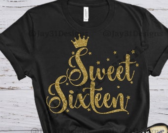 Dulce Dieciséis SVG; Dulce 16 svg; 16 cumpleaños svg; Cumpleañera SVG; Birthday Cut File, Birthday Shirt Svg, Sweet 16 T-shirt, cricut file