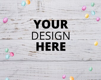 Easter Mockup  Rustic Wood Easter Mockup Easter Whitewash Wood Background Mockup, Easter Style Stock Photo mockup JPG PNG Digital Download