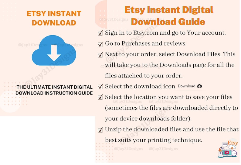 How to Download Etsy Digital File Etsy Instant Digital Etsy