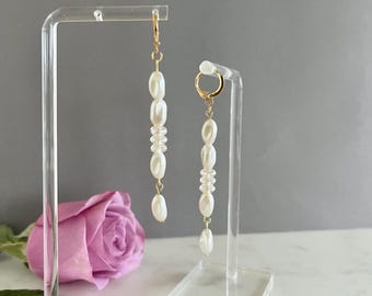 Pearl Drop Earrings – Lightweight Statement Earrings – Gift For Her