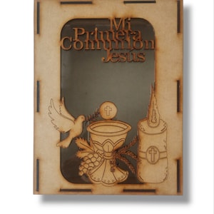 Boîtes de religion, pack 6 boîtes de religion découpées au laser vectorielles, communion, baptême, boîtes découpées au laser de confirmation .svg 3mm