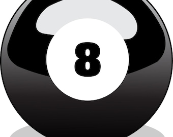 Archivos vectoriales SVG/imágenes prediseñadas de billar de 8 bolas (descarga digital)