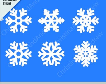 Snowflakes SVG Bundle, Christmas Winter Cut Files (Digital Download)