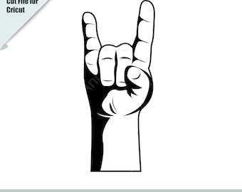 Rock Hand SVG, Musician Clip Art, Vector Cut File (Digital Download)