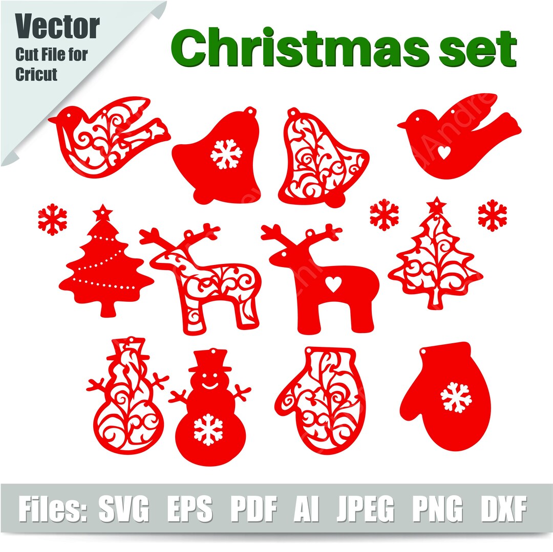 Christmas Set SVG | Winter SVG Bundle | Holidays Svg | Clip Art ...