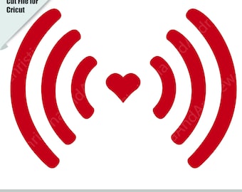 Love Wifi Internet Sign SVG, Wifi Svg, Valentines Day Printable, Wi-fi Icon, Internet Sign Sv, Vector Cut file for Cricut, Silhouette, PNG