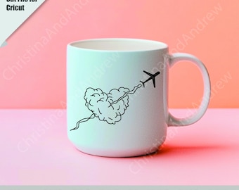 Airplane Heart SVG | Plane Art Prints, Home Decor (Digital Download)