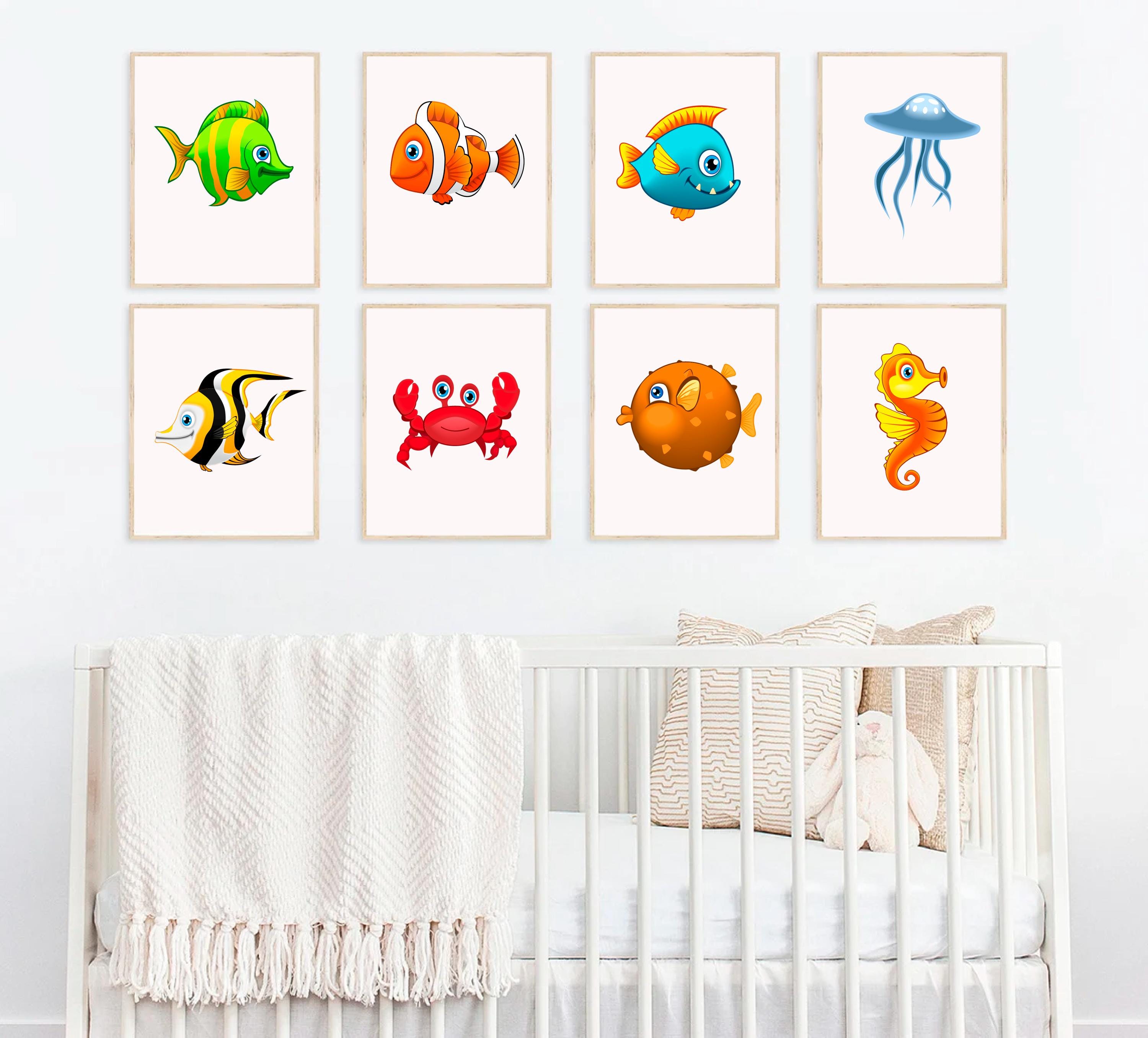 Colorful Set of Fishes SVG Bundle, Cute Sea Animals SVG, Ocean Sea ...