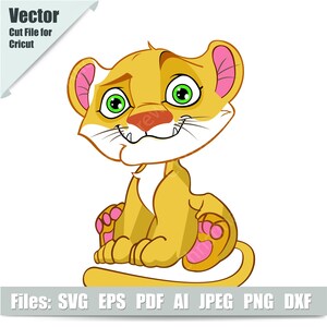 Urocze zwierzątko safari, clipart z lwem w formacie PNG, zwierzę safari w formacie SVG, lew w formacie SVG, warstwowy uroczy lew, zwierzę dżungli, uroczy lew w formacie SVG, dekoracja ścienna do pokoju dziecięcego