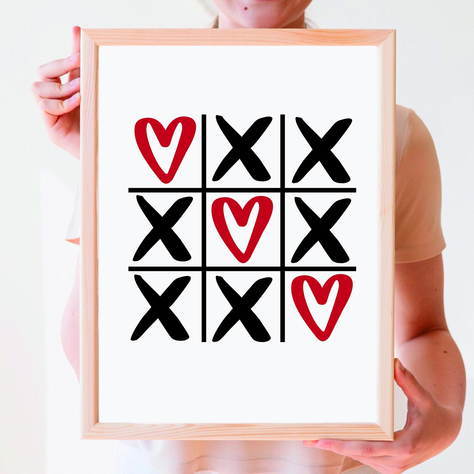 Valentine's Day Tic Tac Toe SVG for Cricut, Cute Valentines Svg, Cute ...