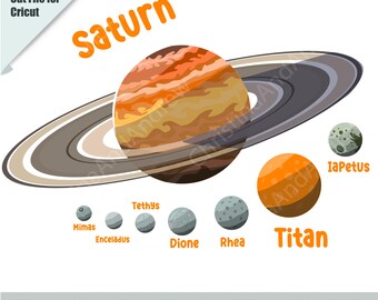 Saturno SVG, Saturno SVG a strati, Pianeta SVG, pianeta svg, Spazio svg, File di taglio per Cricut, File di sublimazione, Clipart di Saturno, Silhouette, Vettore