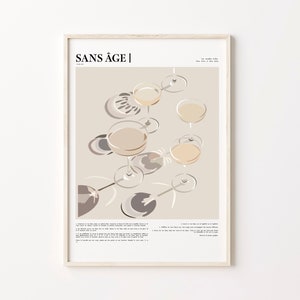 Sans Age Digital Download Printable (16x20) Printable Poster, Wall Decor, Wall Art, Minimalist, Home Decor, Framable Art, French, Digital