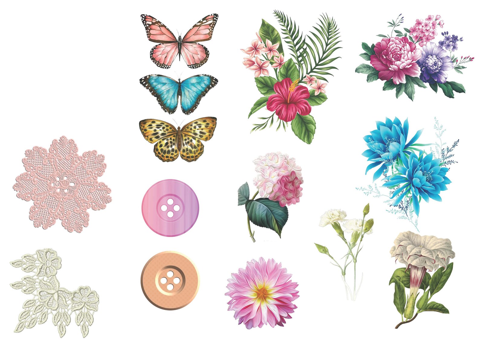 Printable Mixed Set 1 Digital Stickers Collage Sheet Junk - Etsy