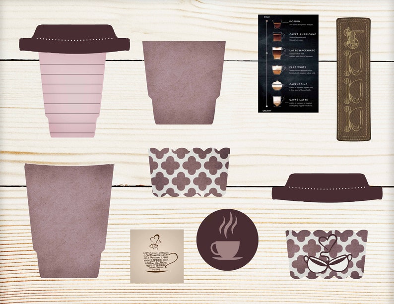 Junk Journal, Hidden Note, Coffee Cups, Cards, Tags, Circut, Gift Card